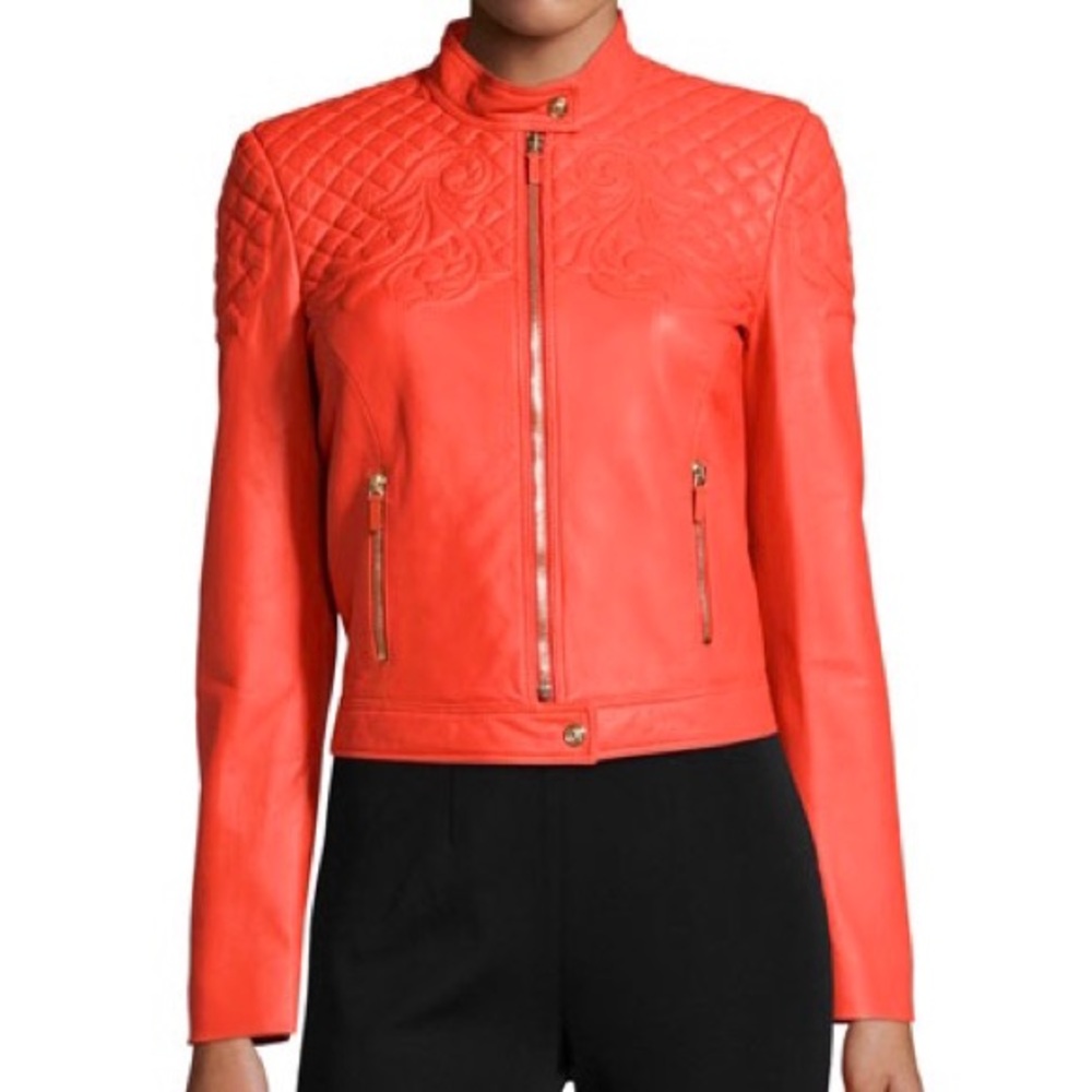Versace quilted leather jacket